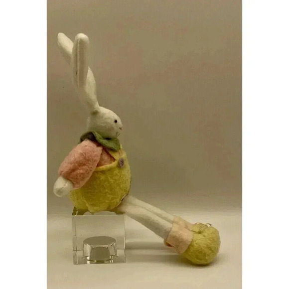 Easter Bunny‎ Rabbit Shelf Sitter Plush Figure 8” Sitting 12.5” Overall Length - Picture 2 of 3